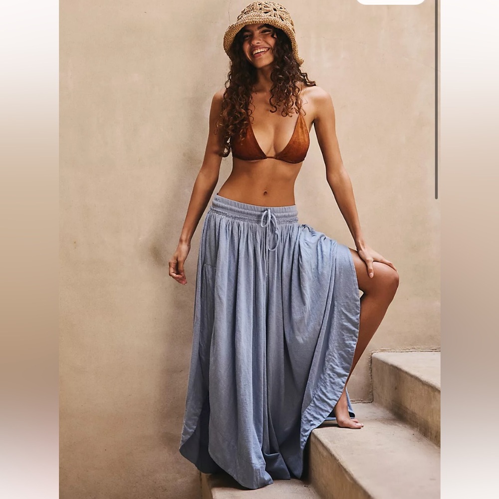 Free People Distressed Denim Quentin Pants NWT